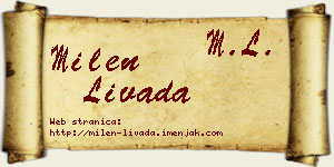 Milen Livada vizit kartica